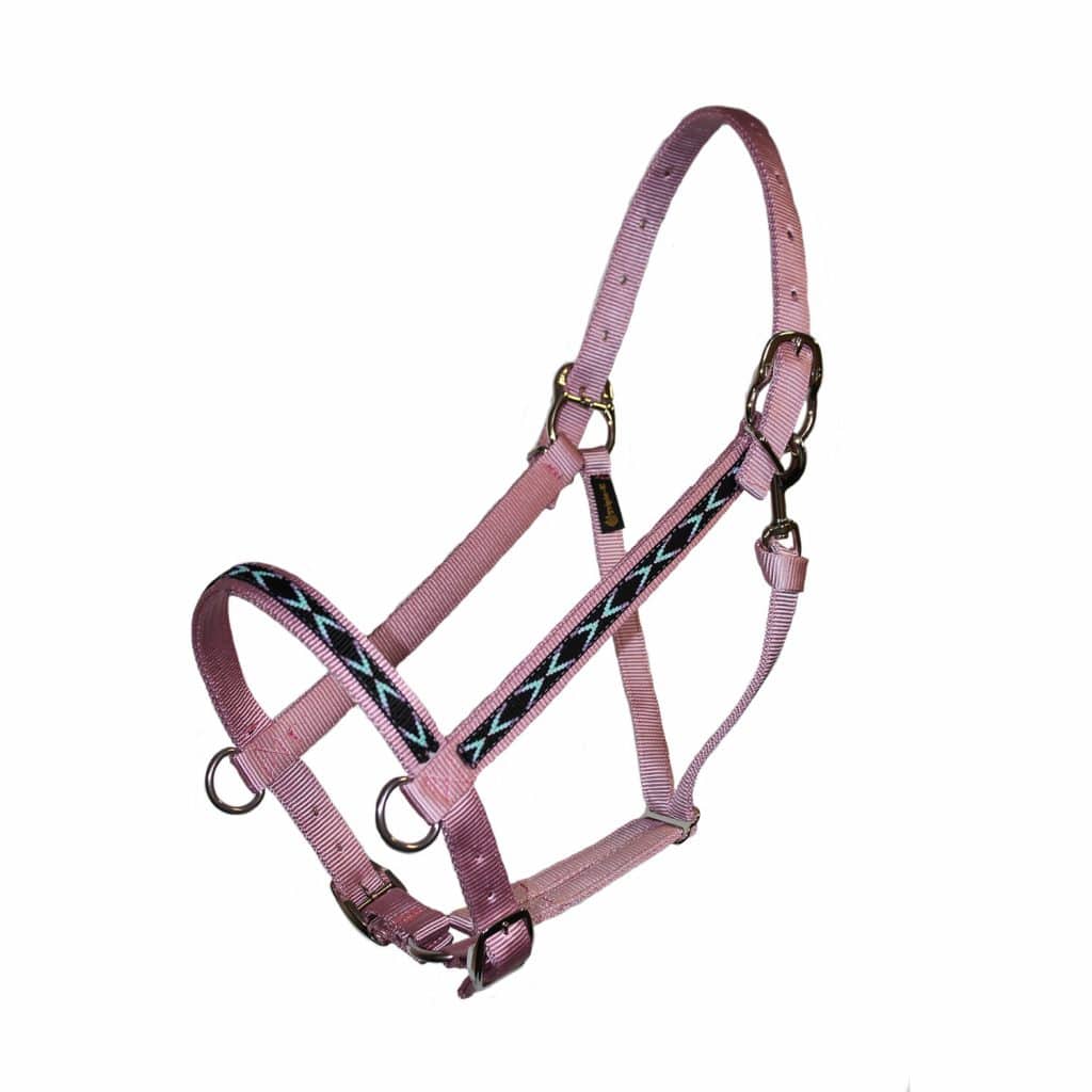 Parker Overlay Adjustable Halter with D-Rings and Snap